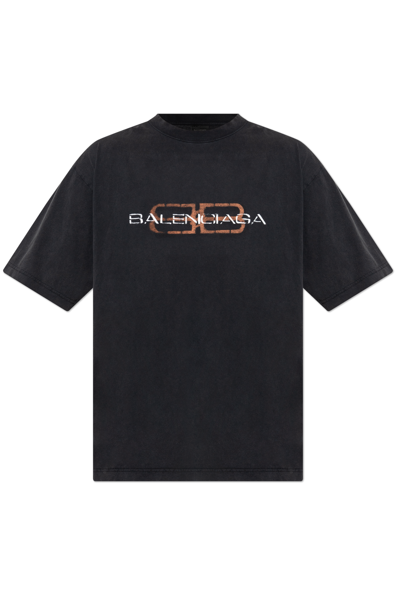 Tシャツ・カットソー BALENCIAGA Crinkled effect T-shirt Black T-shirt with a crinkled effect Balenciaga - Vitkac